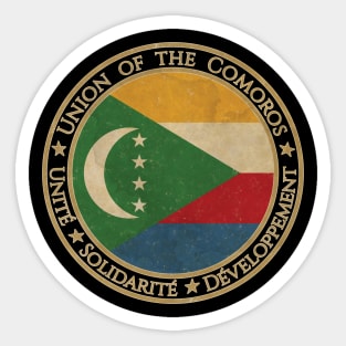 Vintage Union of the Comoros Africa African Flag Sticker